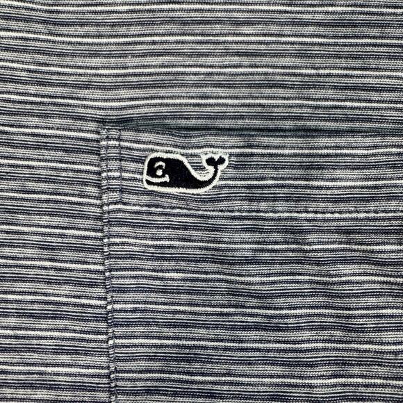 Men’s Vineyard Vines Edgartown Polo Blue Navy Stripes Large - Picture 2 of 8